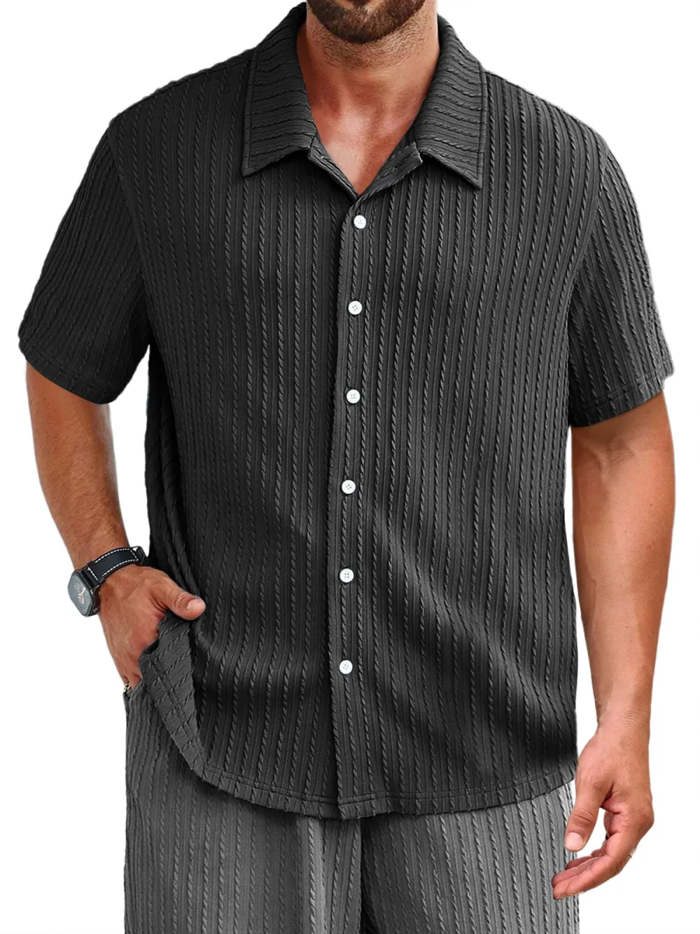 Jacquard Short Sleeve Shirt