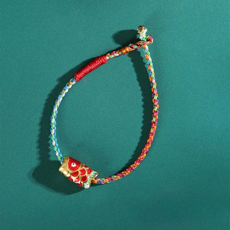 Hand Woven String Koi Fish Braided Bracelet