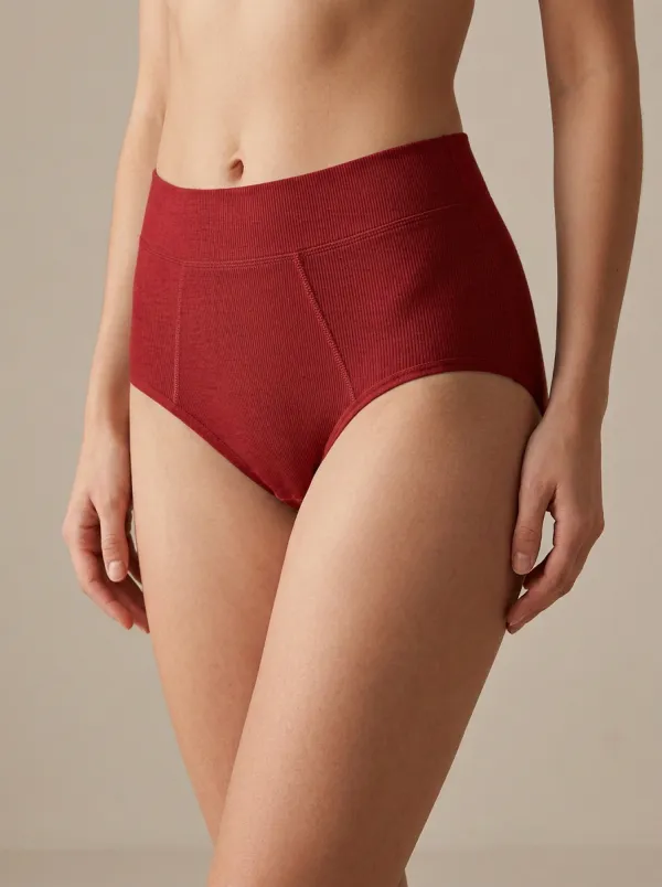 Women's Modern High-Waisted Seamless Ribbed Panties