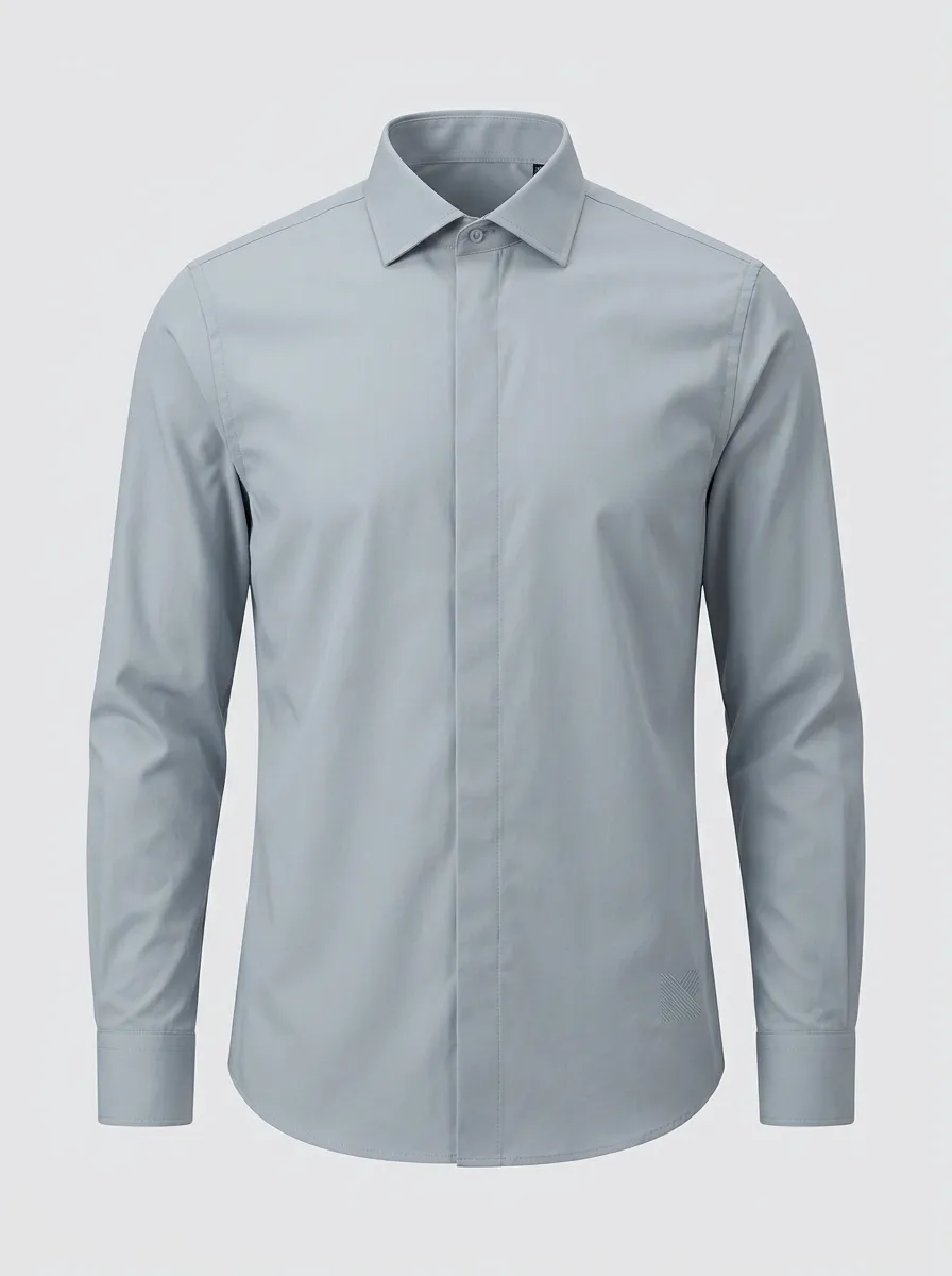 Men's Non-Iron Cotton  Minimalist Logo Printed Shirt