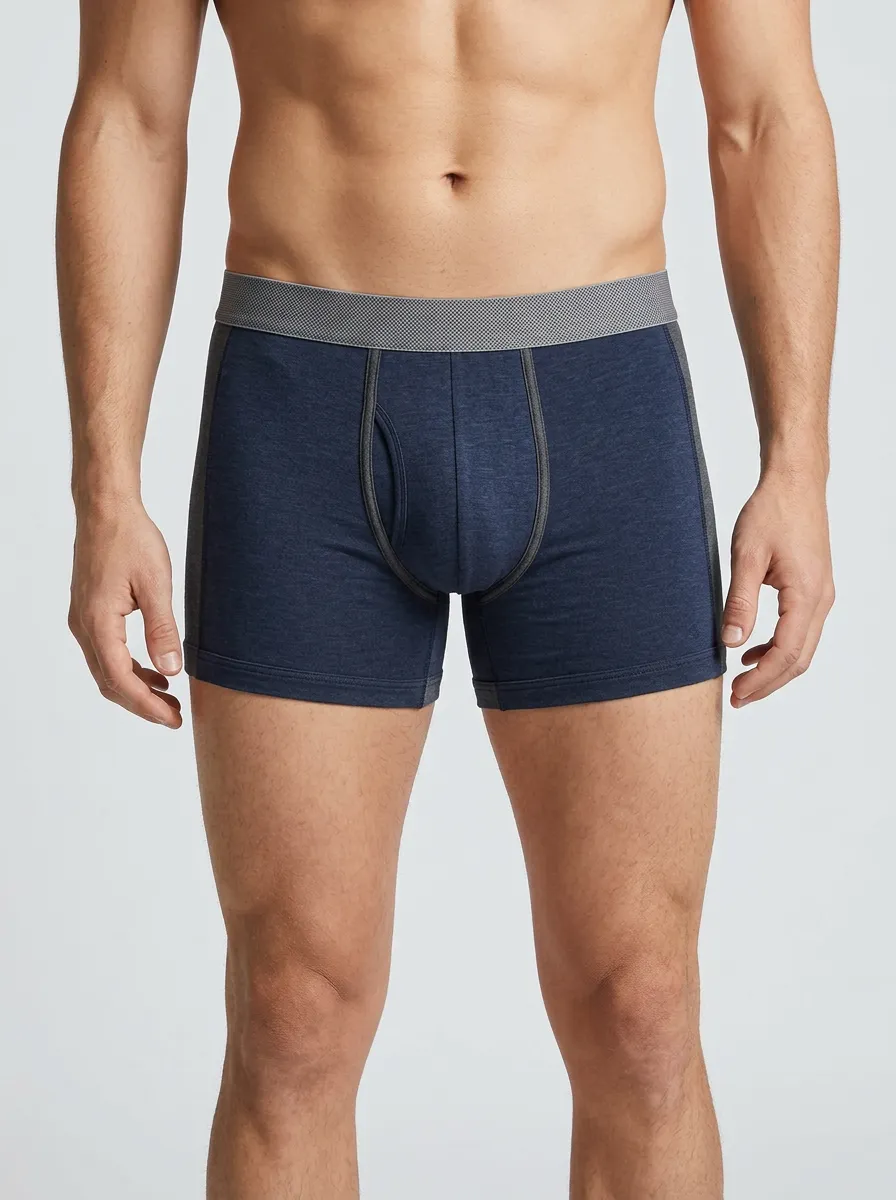 Men's Heathered Contrast Trim Boxer Briefs