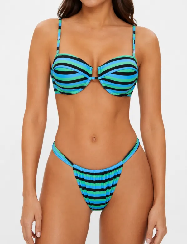Spaghetti Balconette Two Piece Bikini Set