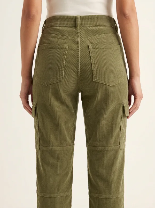 Women's Utility-Pocket Cargo Corduroy Pants