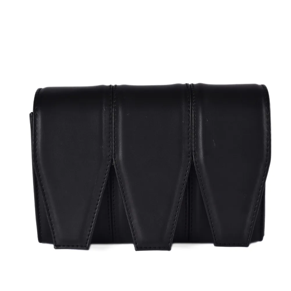 Minimal Leather Compact Crossbody Bag