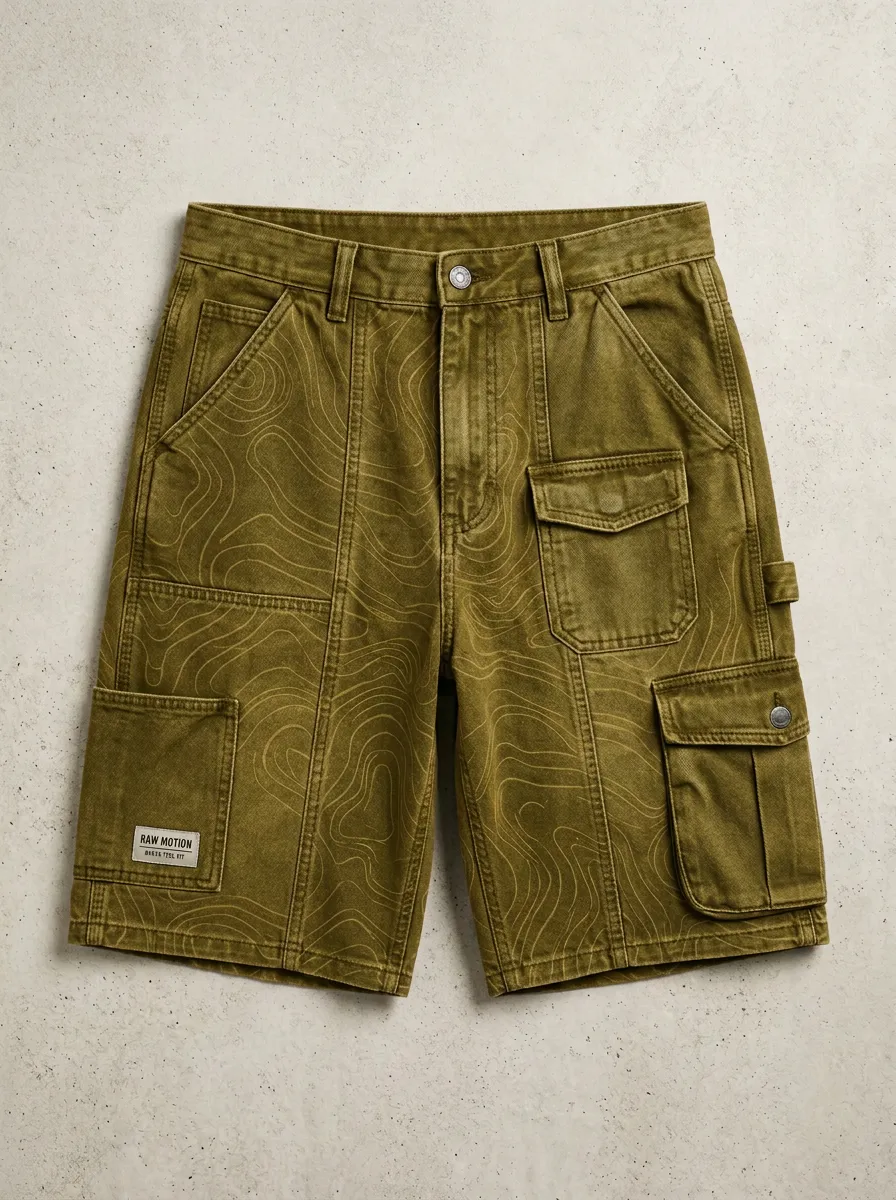 Everyday Cargo Topographic Graphic Men's Cargo Shorts