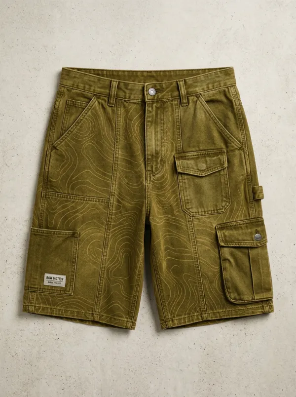Everyday Cargo Topographic Graphic Men's Cargo Shorts