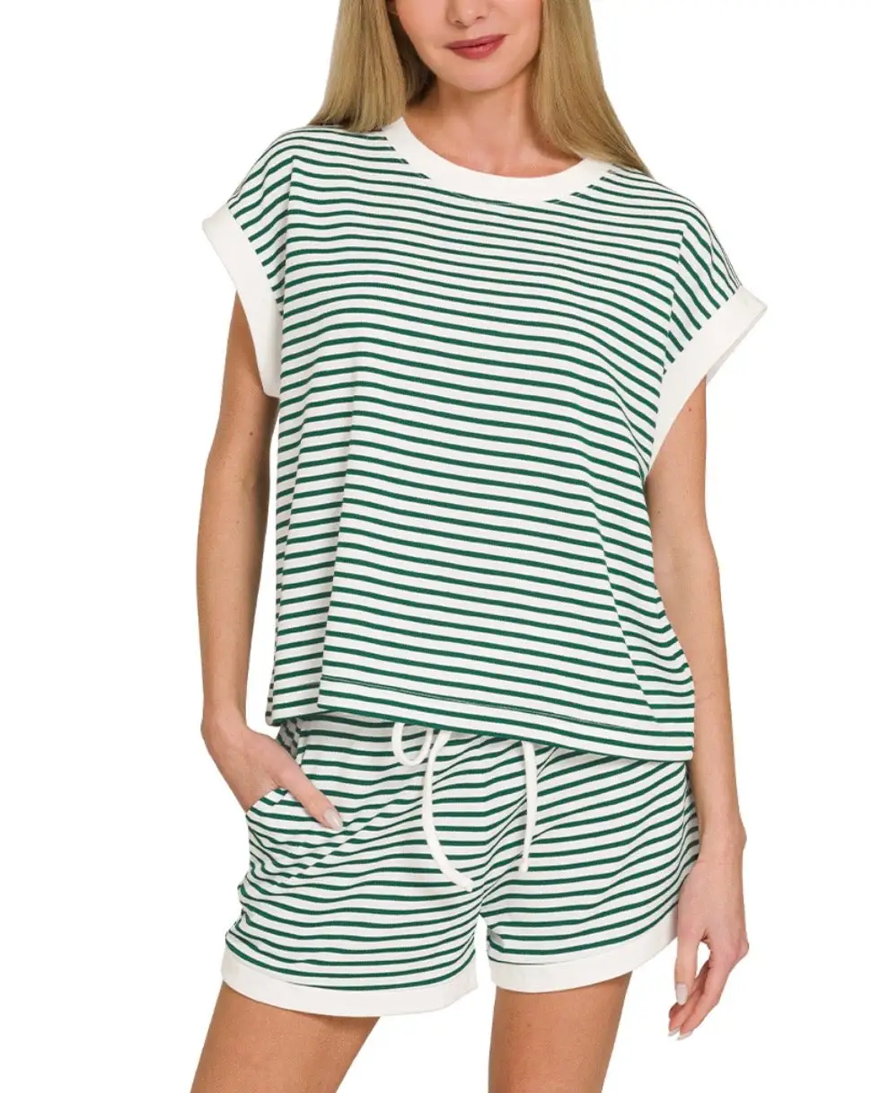 Stripe Trast Matching Set