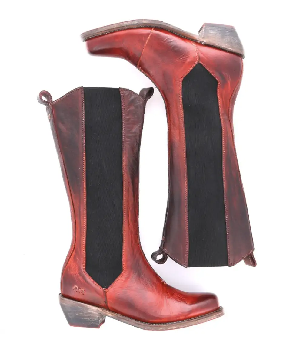 Square-Toe Pull-Tab Western Boots