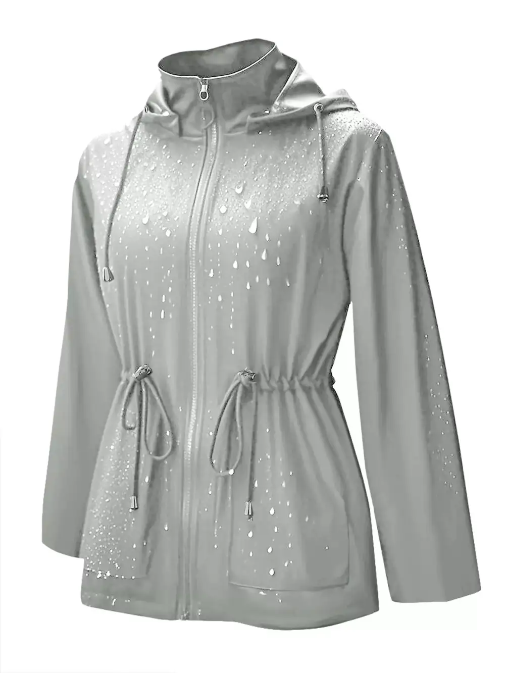 Zip Up Waterproof Hooded Outerwear