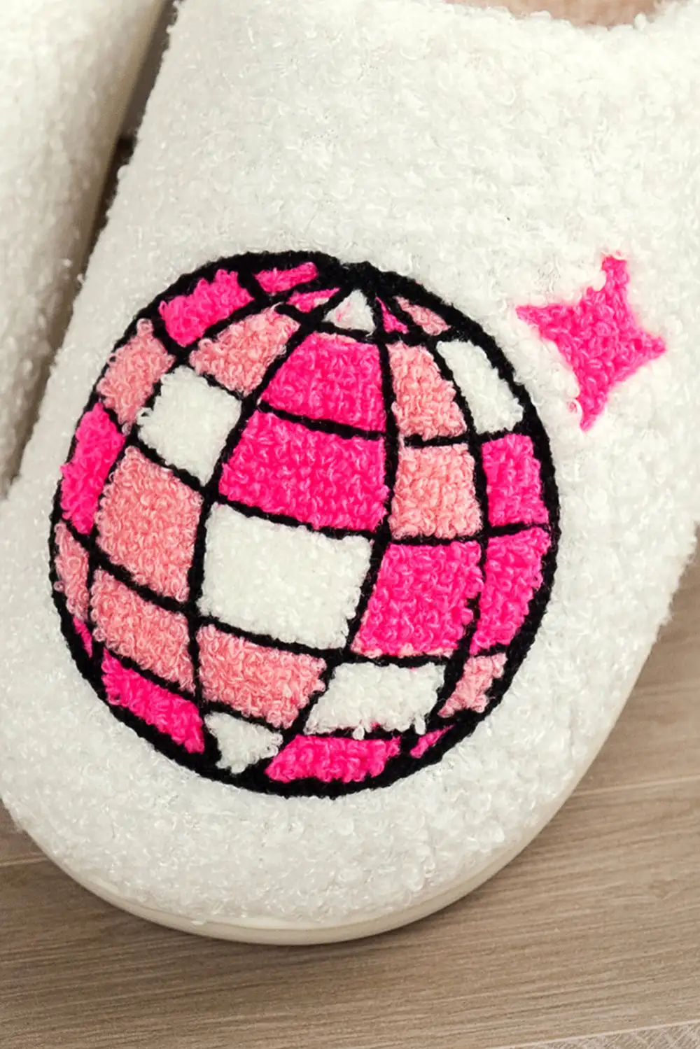 Disco Ball Plush House Slippers