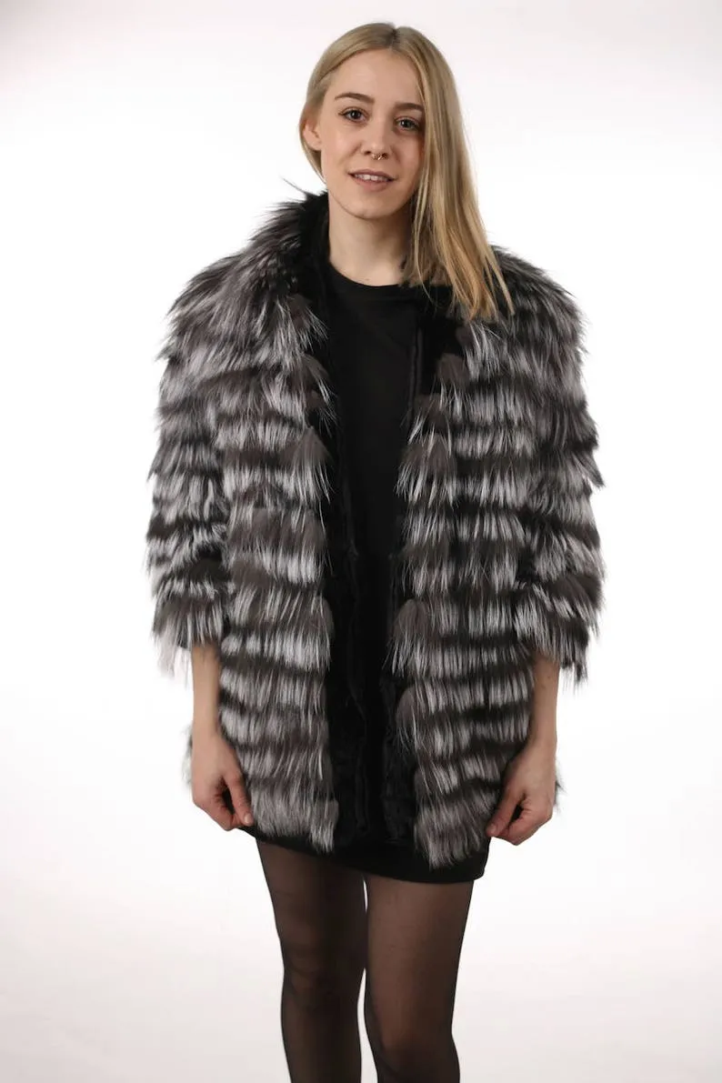 Silver Fox Fur coat