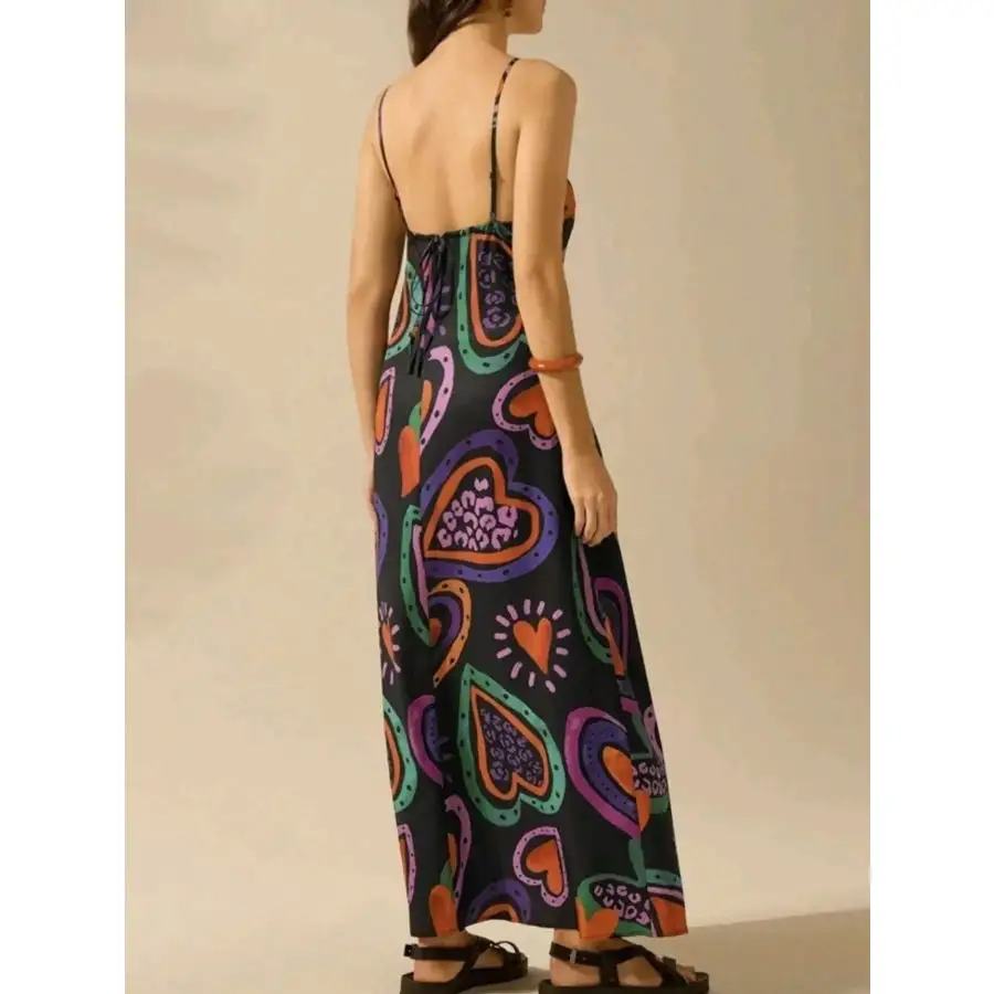 Soft Printed Sleeveless Maxi Dress