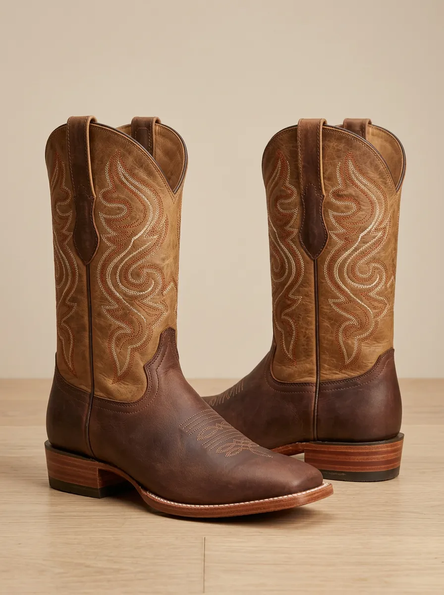 Men’s Classic Pointed Embroidered Cowboy Boots