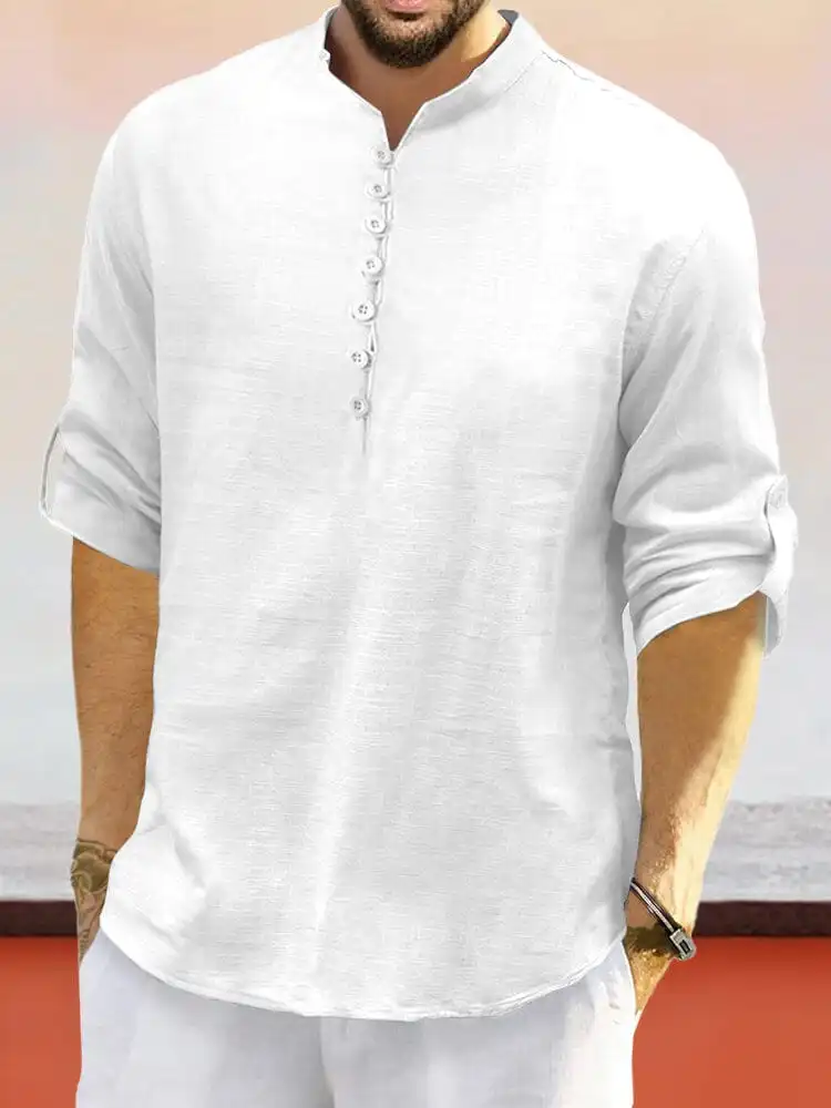 Soft Weave Cotton Linen Textured Shirt
