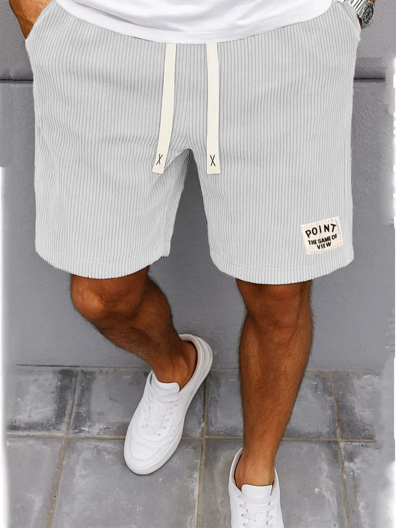 Ribbed Knit Seamed Detail Shorts