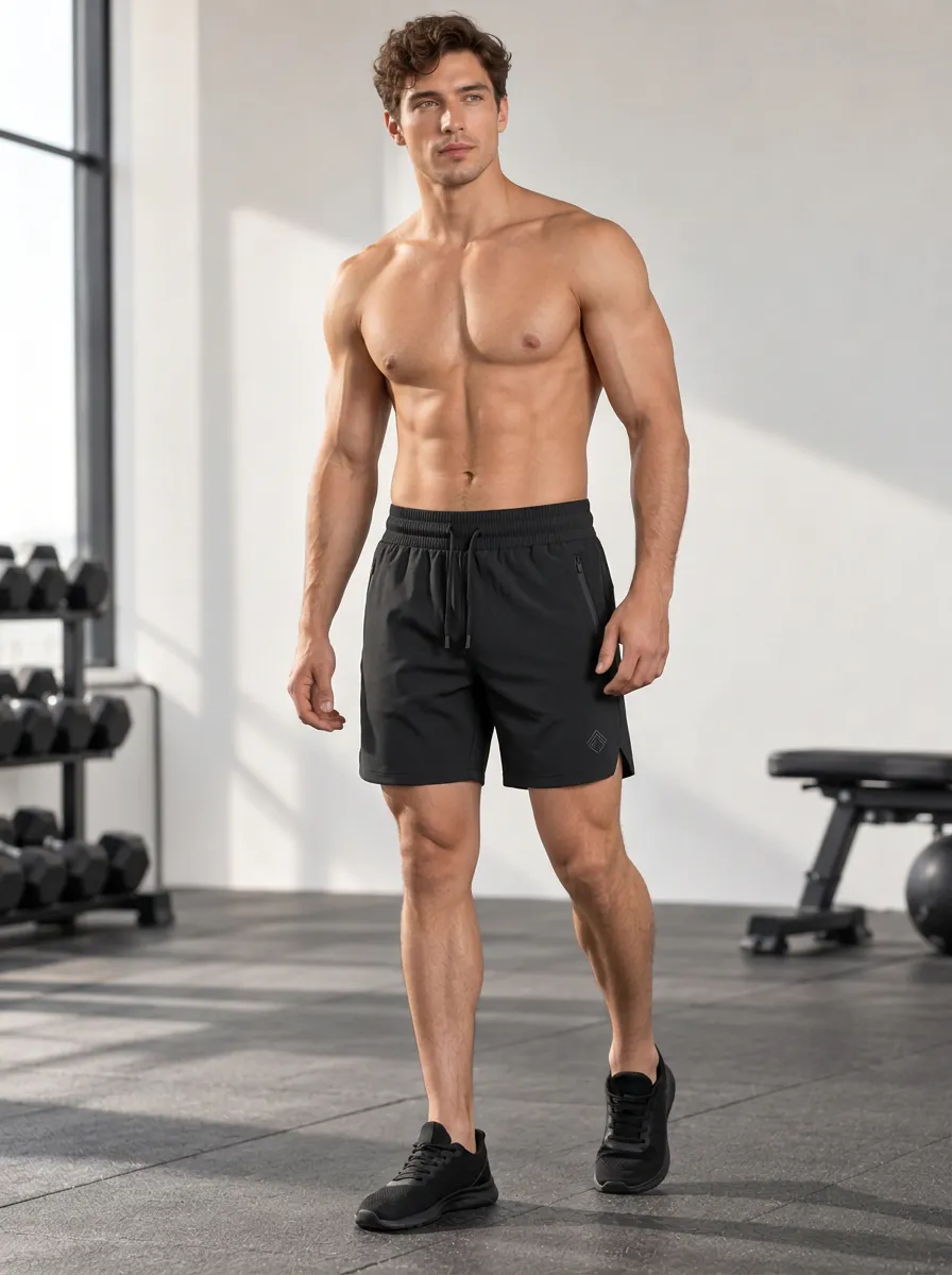 Men's Focused Printed Gym Shorts