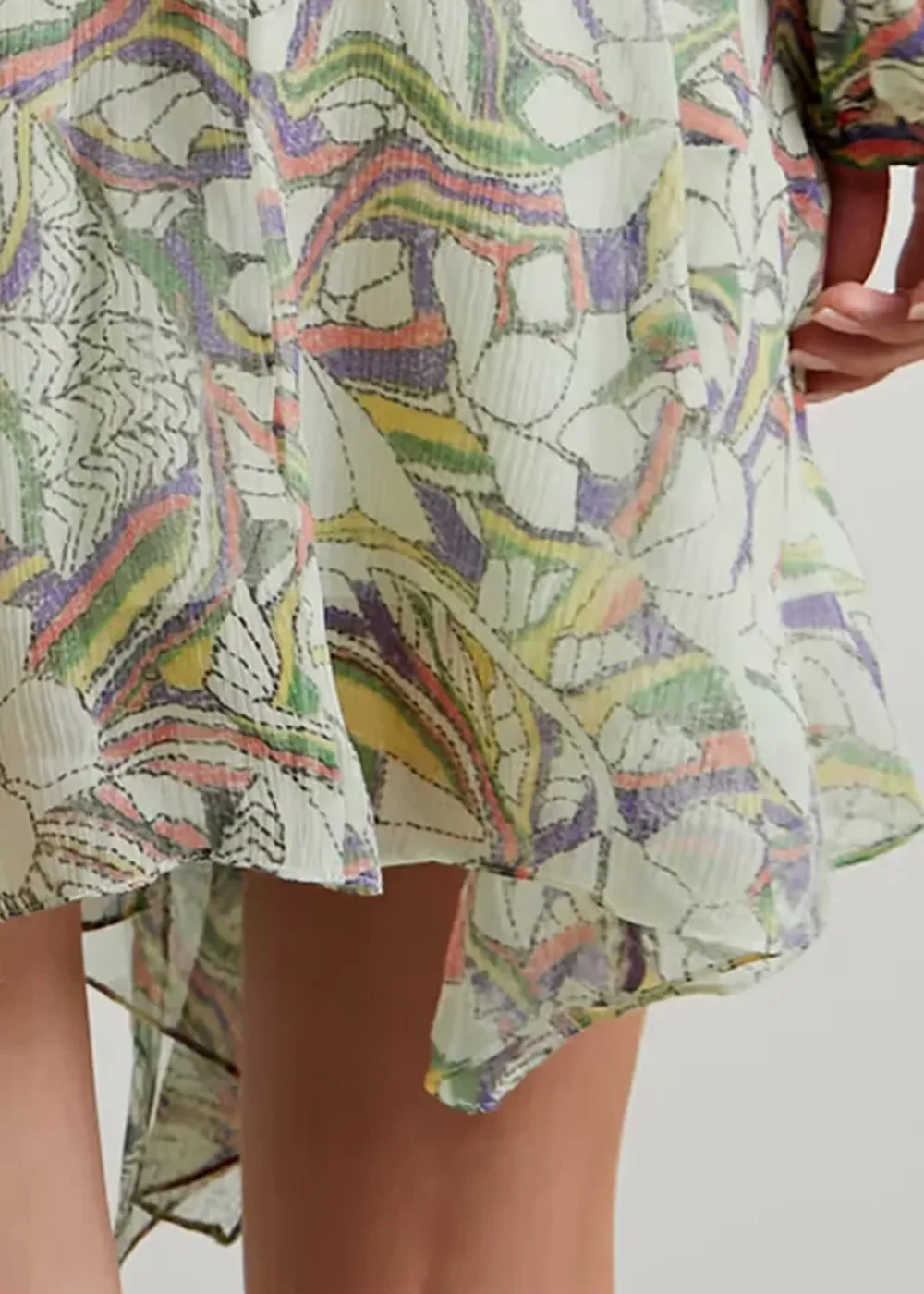 Abstract Print Breathable Skirt