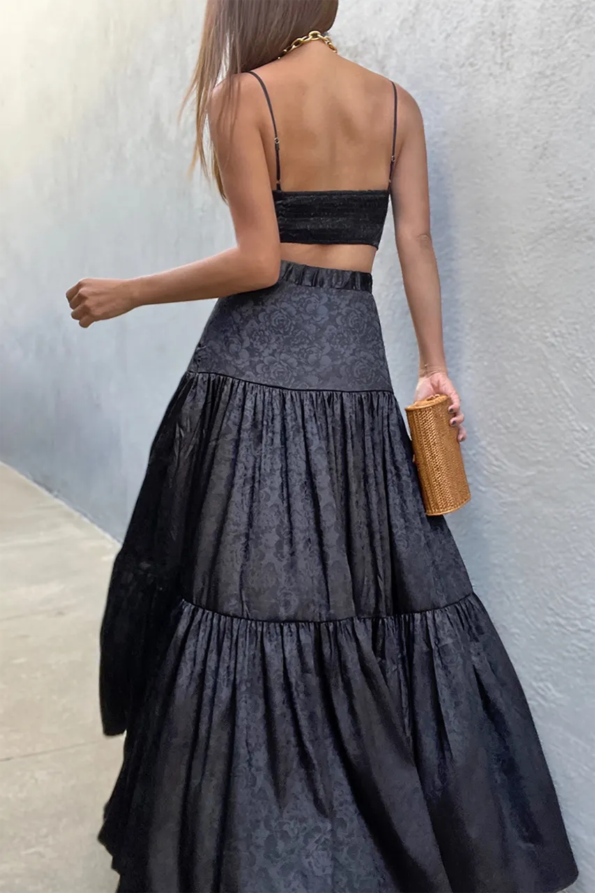 Strapless Satin Feel Cropped Bralette Top