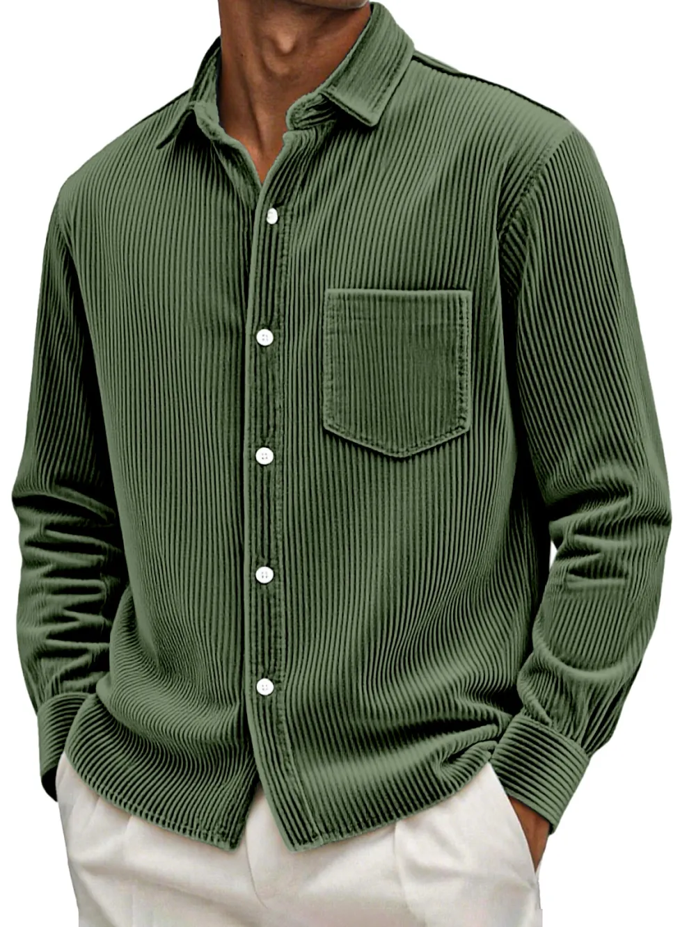 Relaxed Corduroy Pocket Shirt