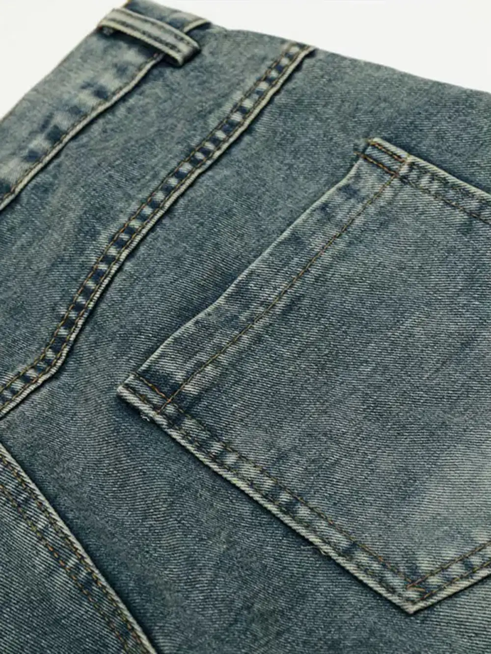 Curved-Cut Leopard Jeans