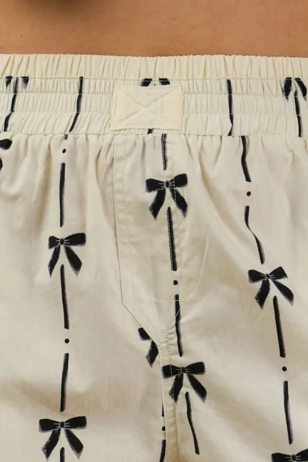 Boxer Bow Print Everyday Shorts