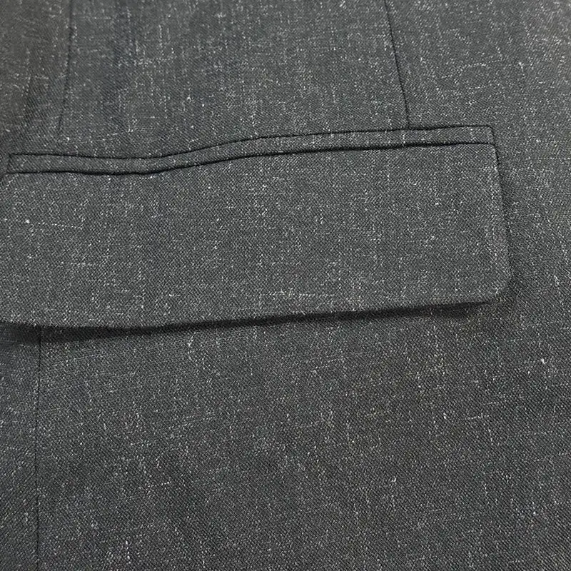 Relaxed Woven Linen Blazer
