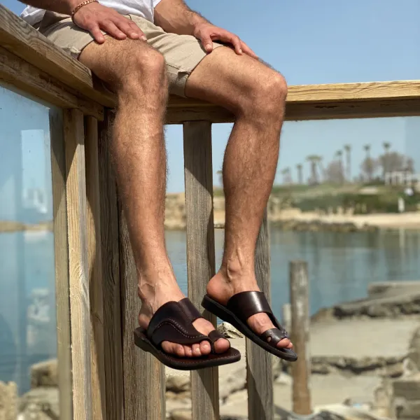 Leather Toe Strap Sandals