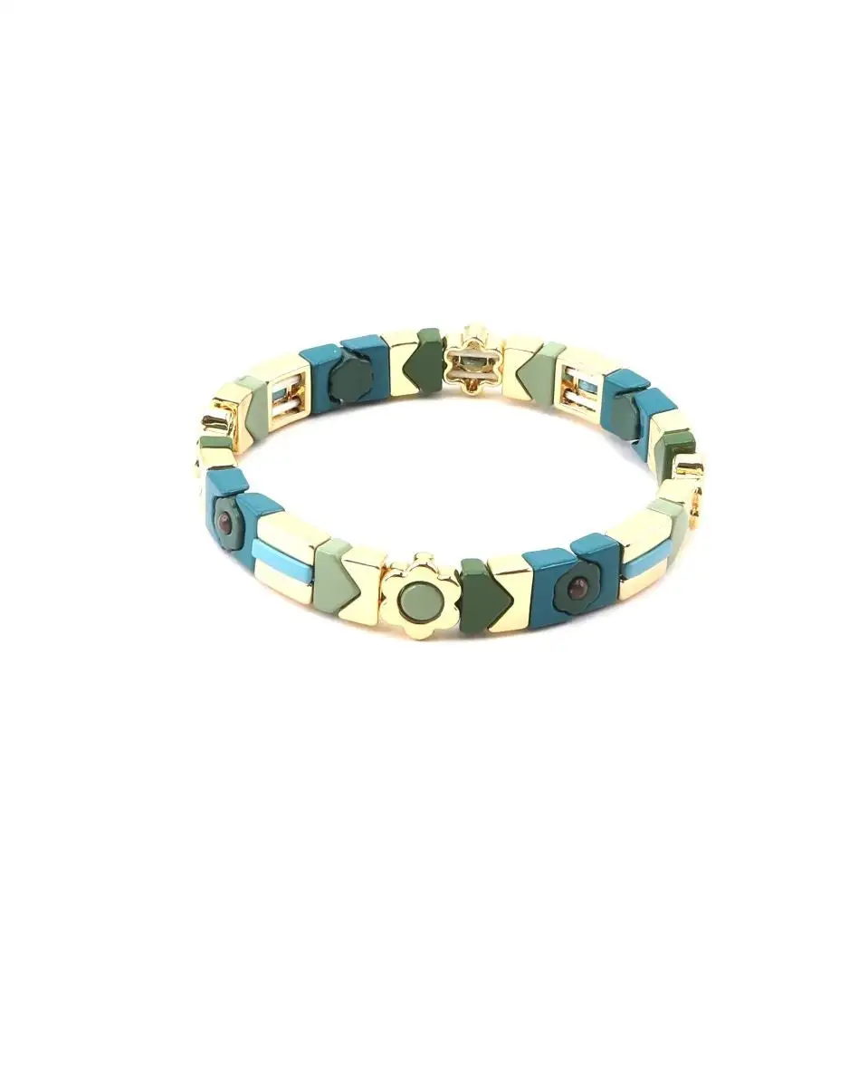 Flower Candy Enamel Tile Bracelet