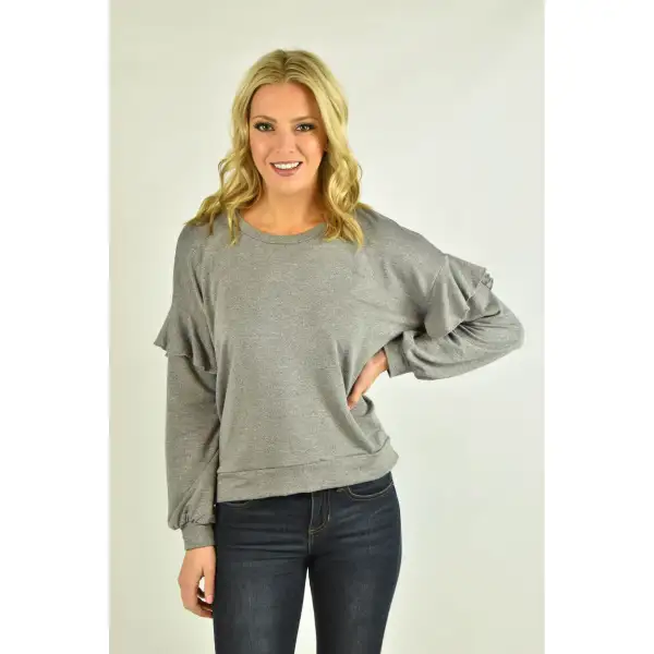 Knit Ruffle Detail Sweater