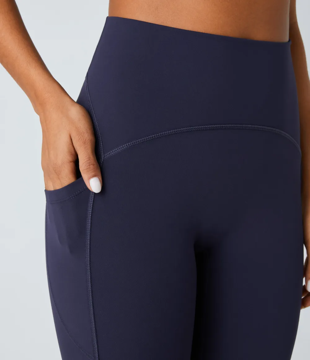 SpeedWave High Waisted Side Pocket Quick Dry 7/8 Running Leggings