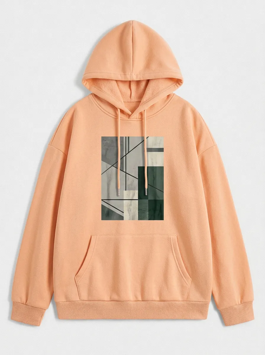 Unisex Everyday Abstract Geometric Art Print Hoodie