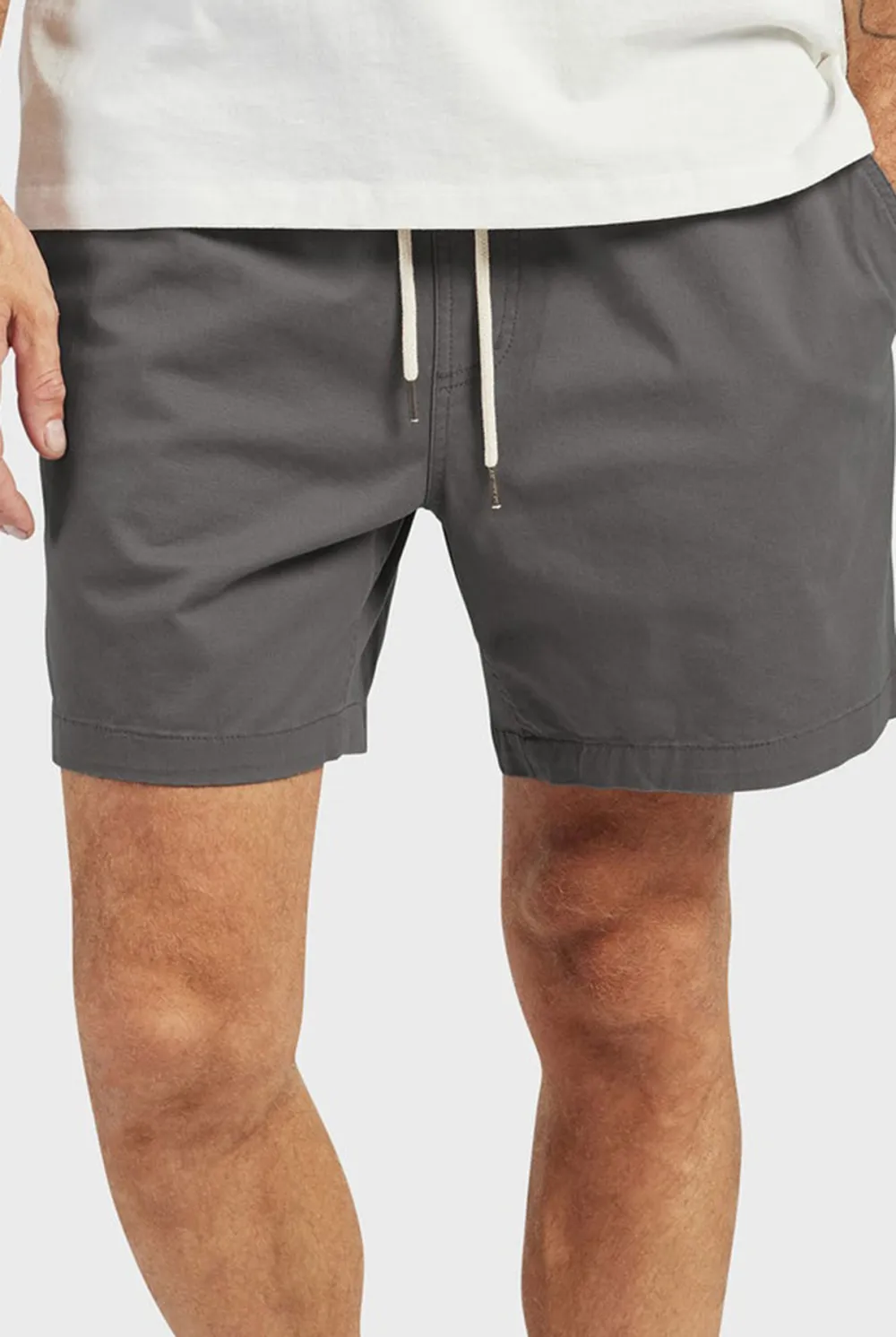 Khaki Cotton Drawstring Short