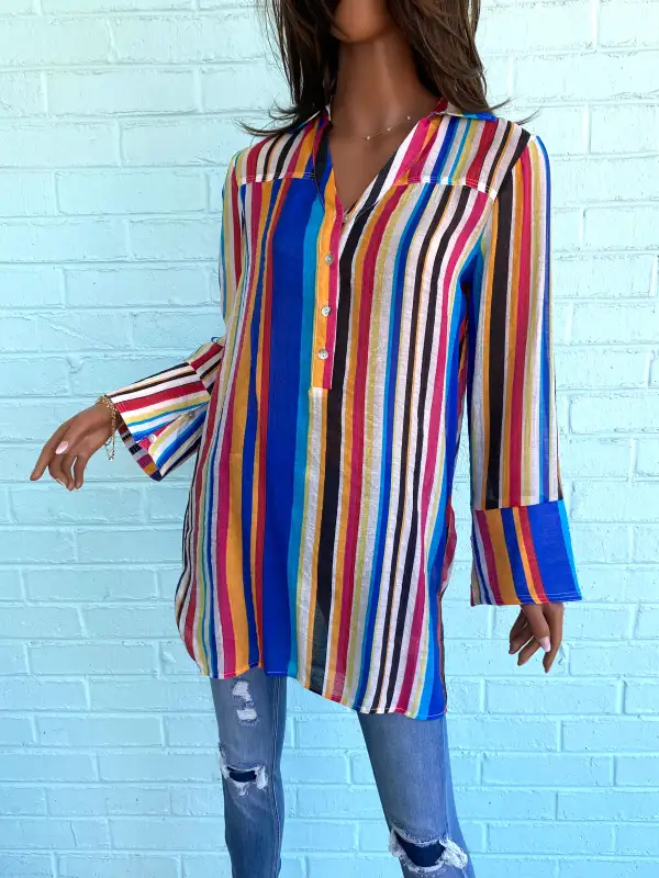 Relaxed Striped Tunic