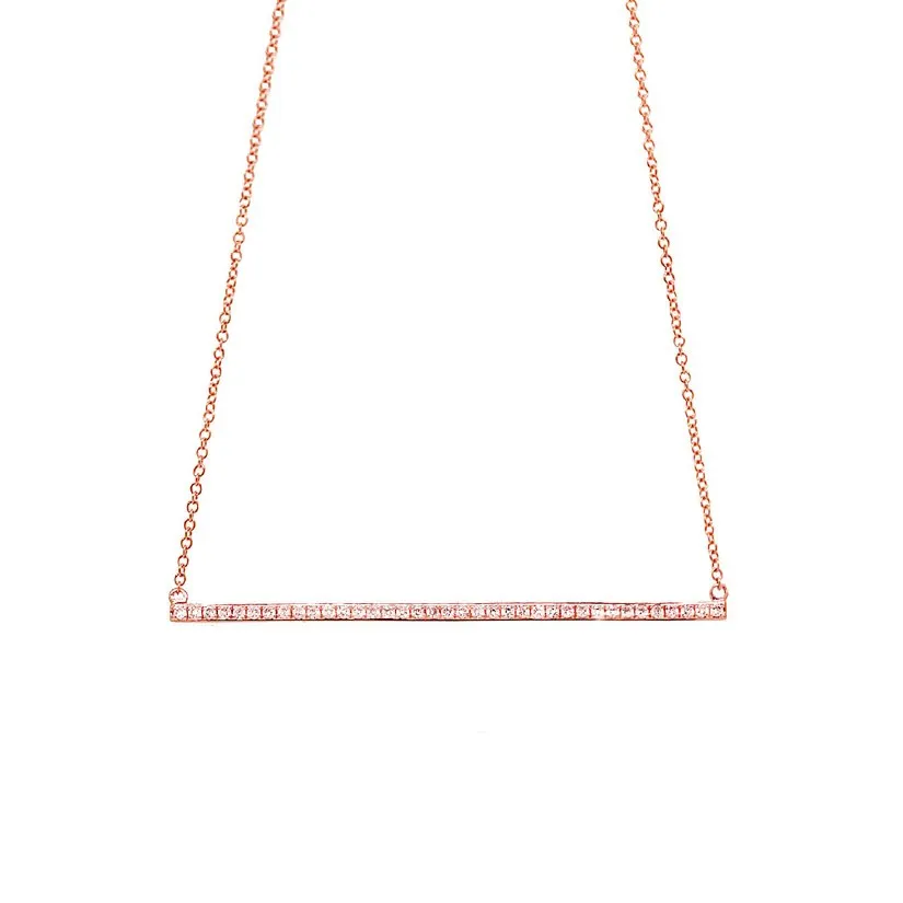 Delicate Bar Diamond Necklace