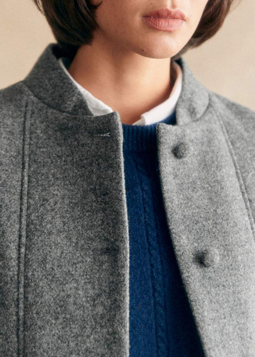 Solid Color Long Sleeve Bomber Jacket