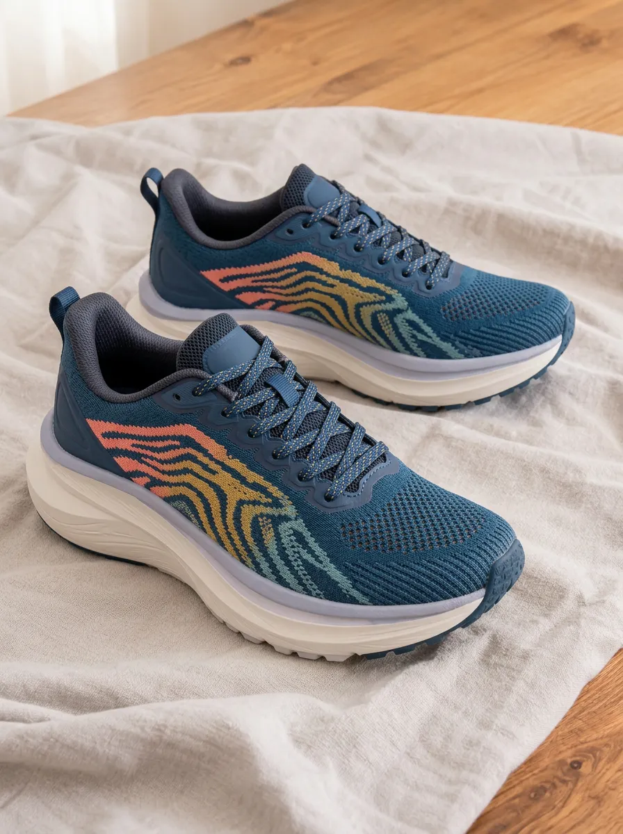 Women's Gradient Zebra Stripe Printed Running Shoes
