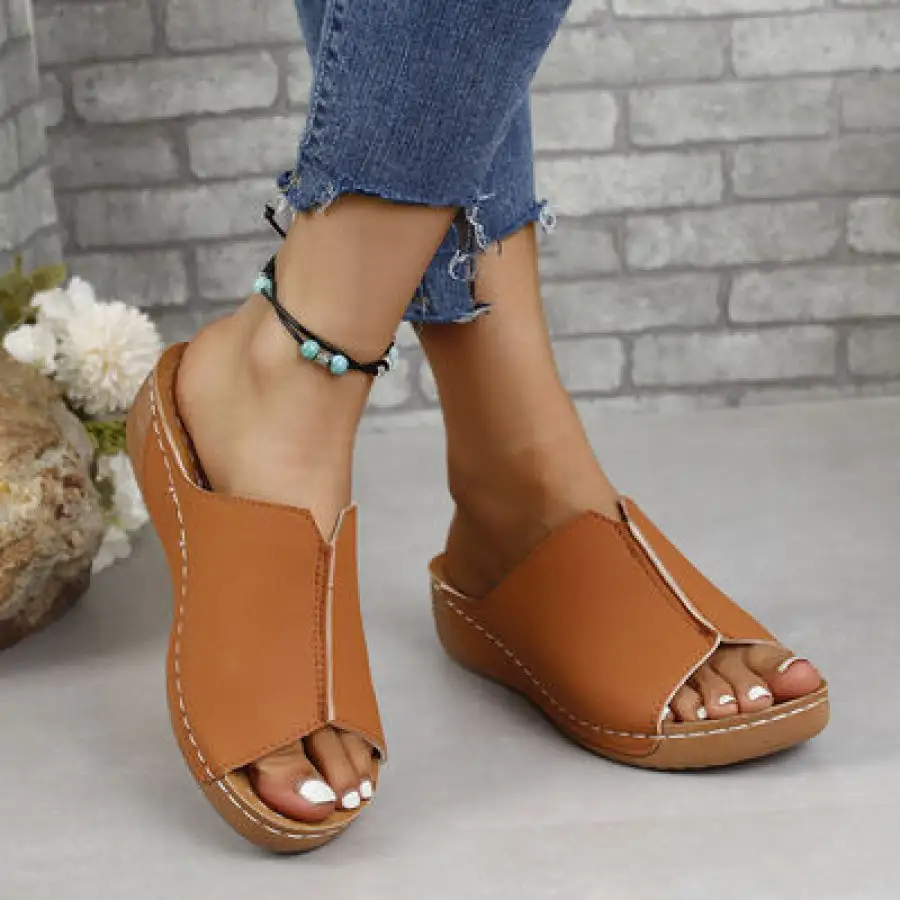 Pu Leather Open Toe Sandals
