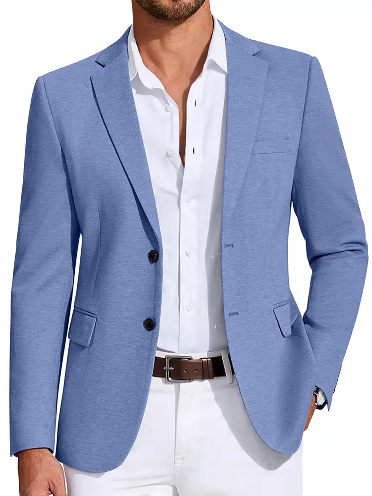 Warm Business Casual Two Buttons Suit Jacket Blazer