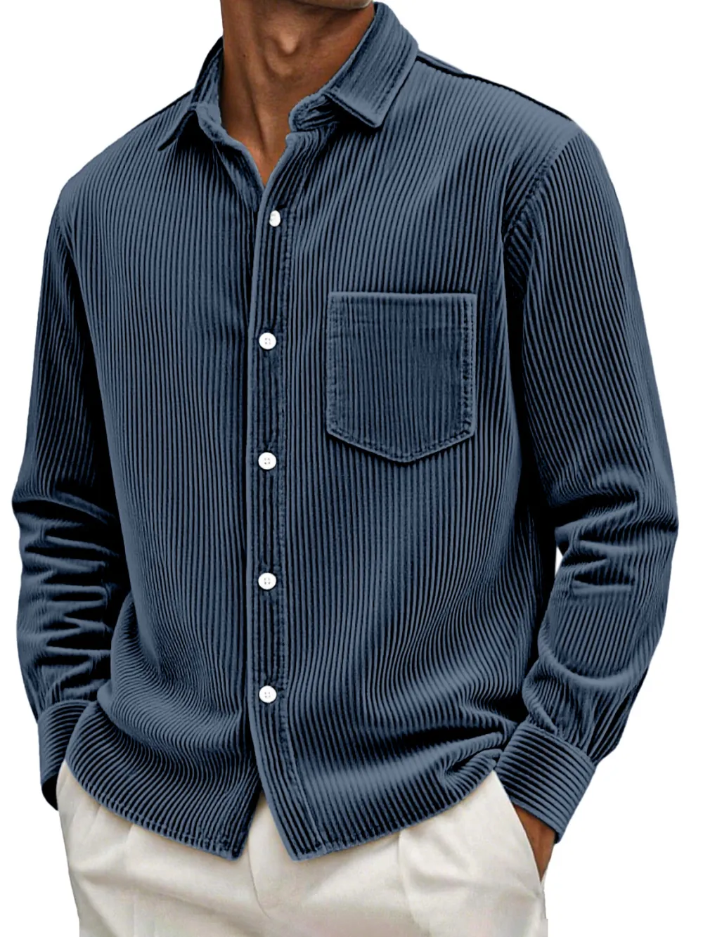 Relaxed Corduroy Pocket Shirt