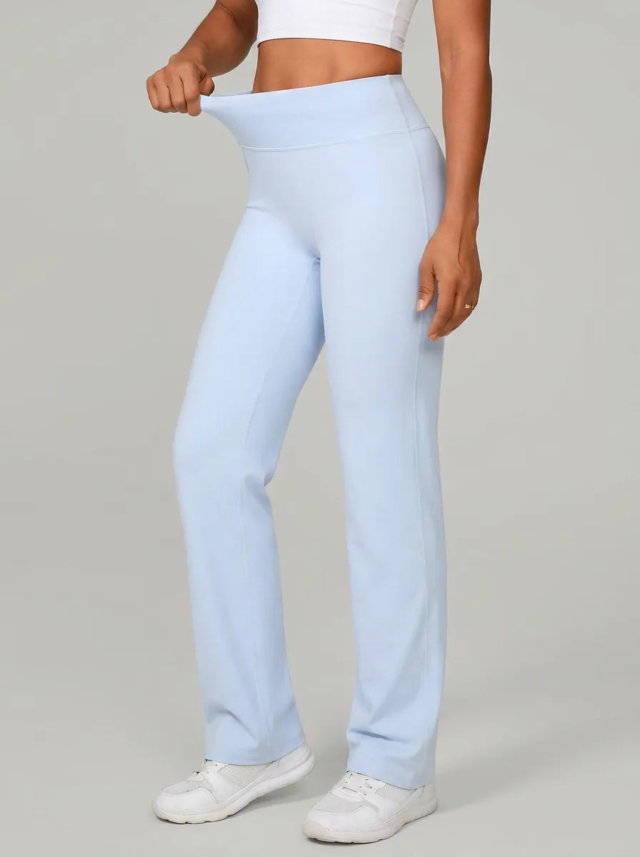 Women's Refined All Day Minimalist Design Mid Rise Straight Leg Pants