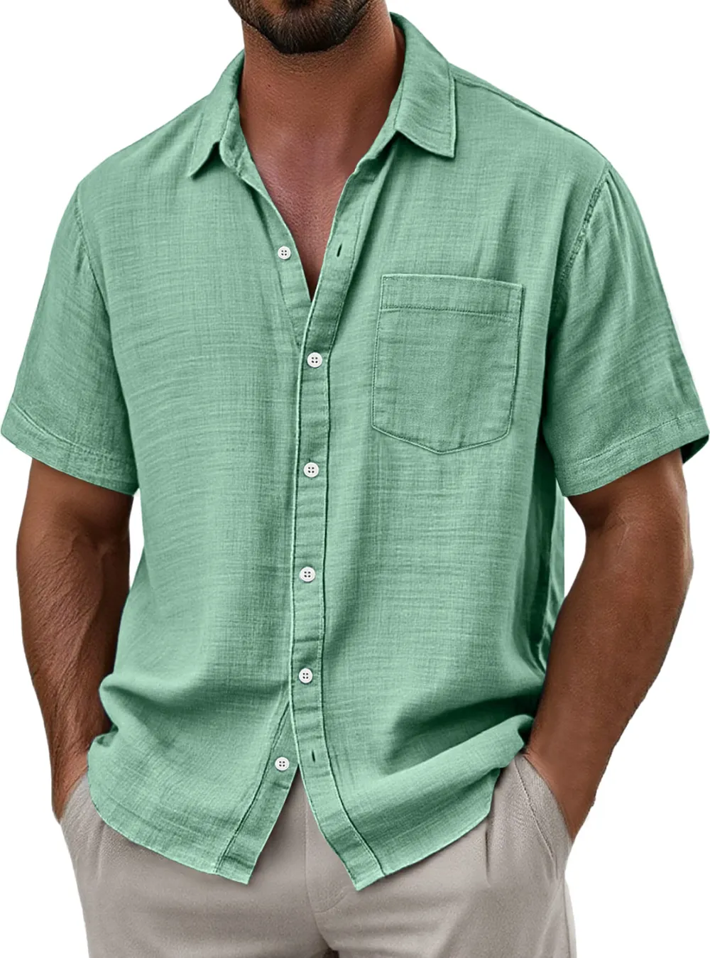 Everyday Linen Blend Pocket Shirt