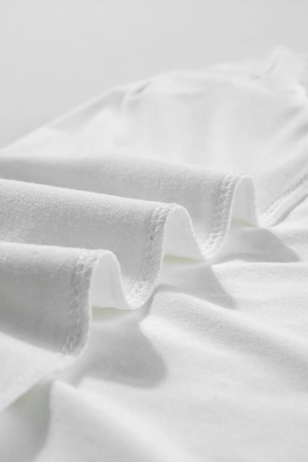 White Seamed Detail Contrast Lace Tee