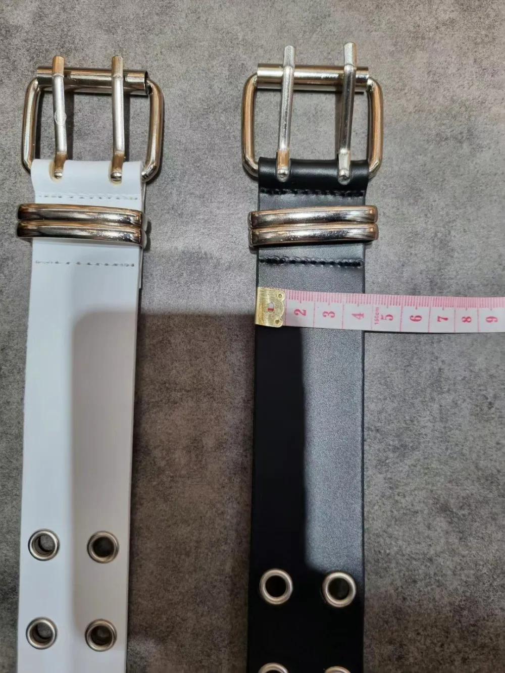 Silver Buckle Genuine Leather Belt