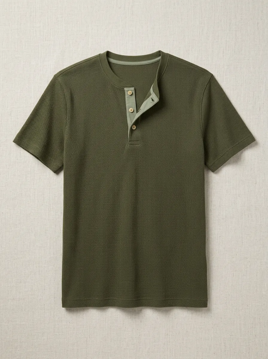 Refined Smooth Men's Short-Sleeve Henley Shirt