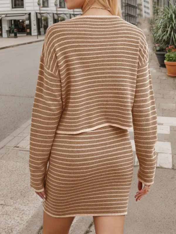 Gentle Button Front Long Sleeve Coordinated Set