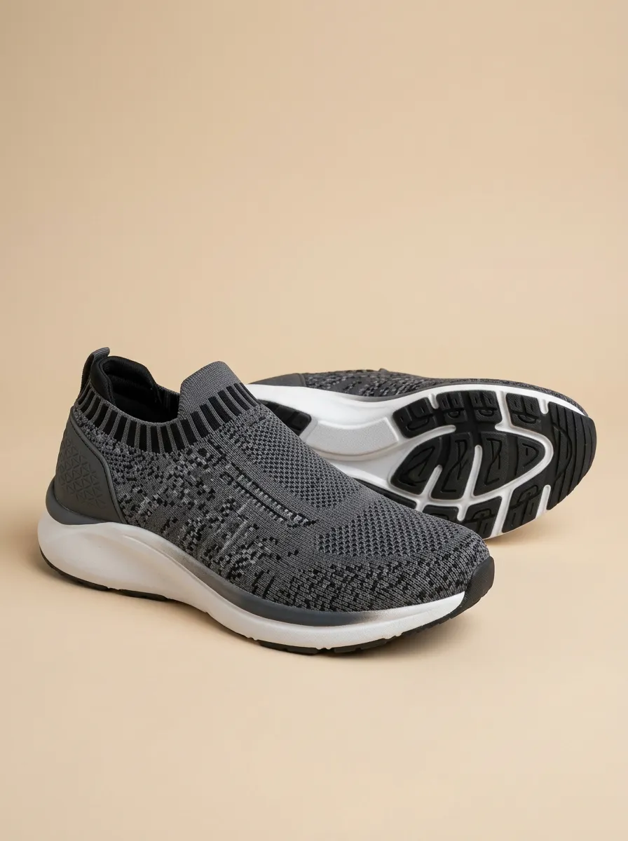 Unisex Casual Sporty Knit Pattern Print Sneakers