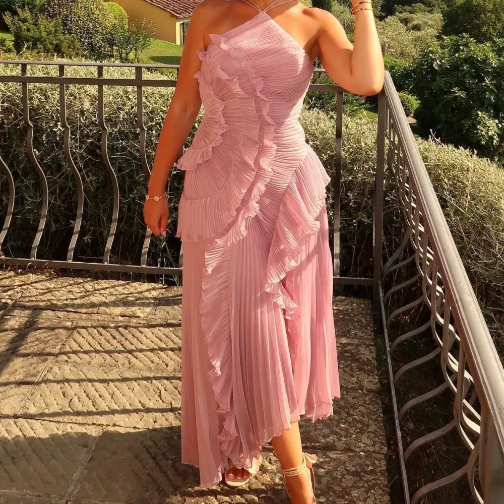 Evening Pleated Midi Dress