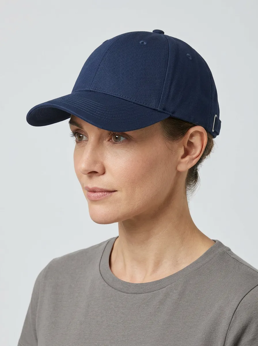 Unisex Navy Blue Minimalist Plain Baseball Cap