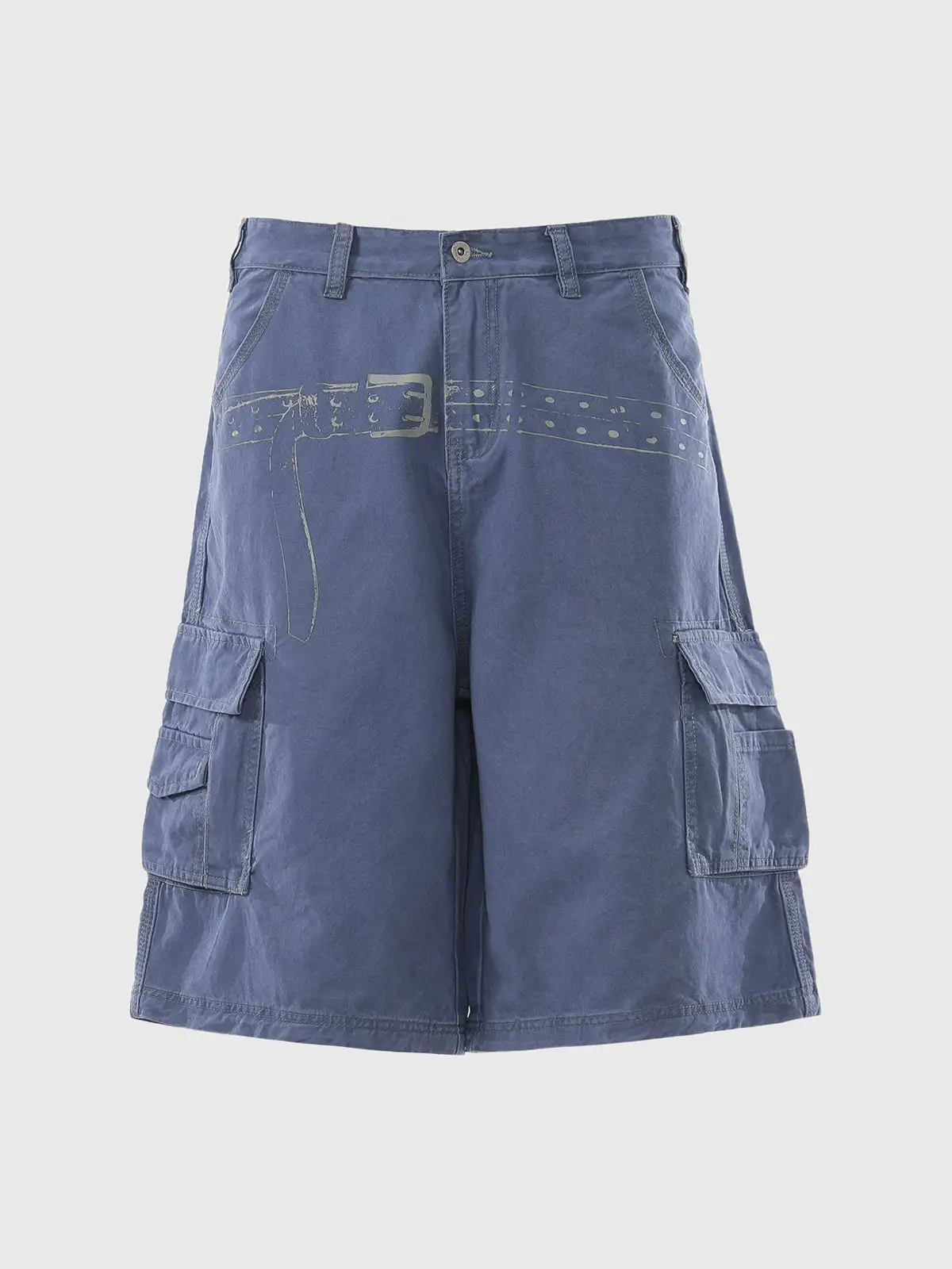 Wide-Leg Graphic Shorts