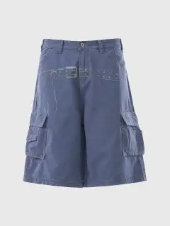 Wide-Leg Graphic Shorts